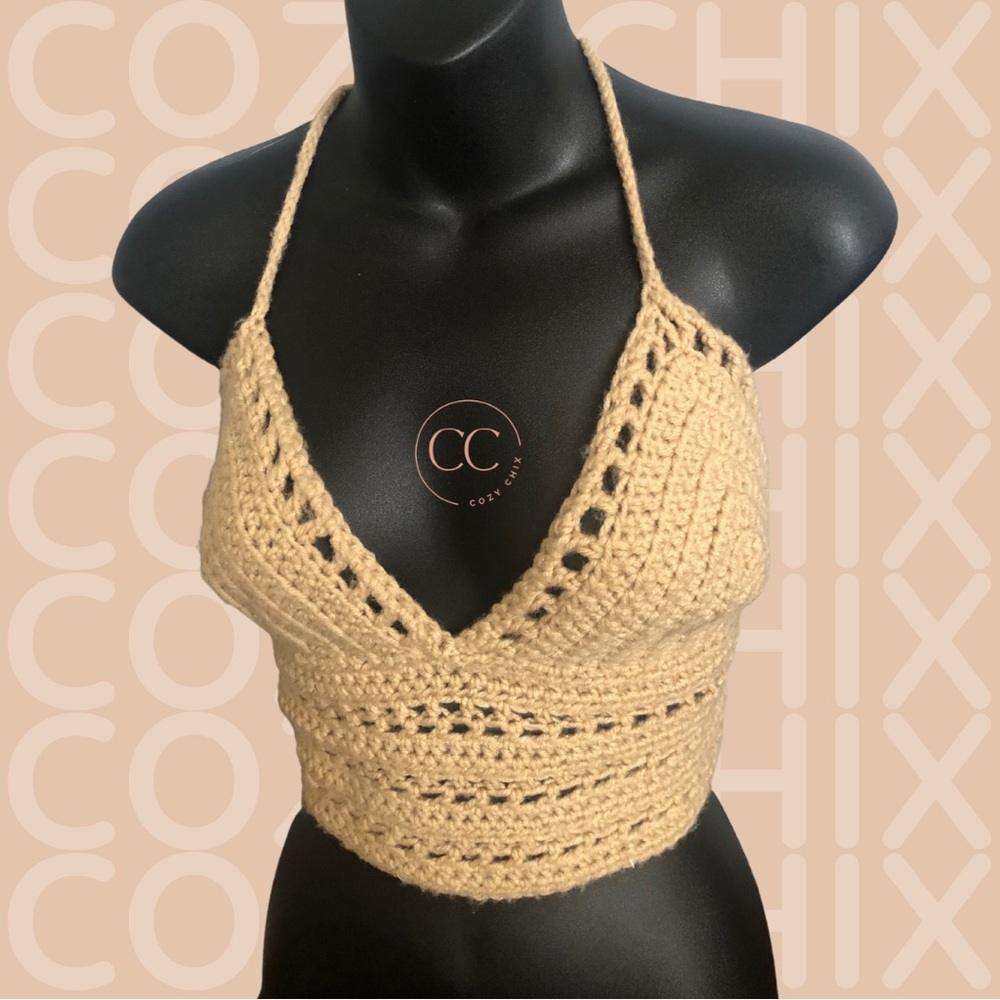 Net & Chill: Handmade Crochet Bralette Top